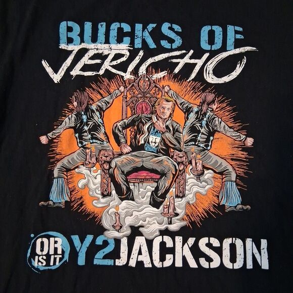 Pro Wrestling Tees Bucks of Jericho Y2 Jackson Black T-Shirt Mens Size Large - Picture 2 of 4